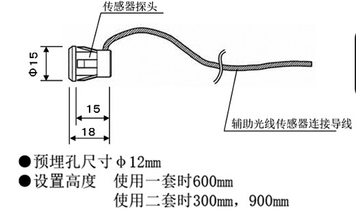 防夹安全光线安装预埋孔